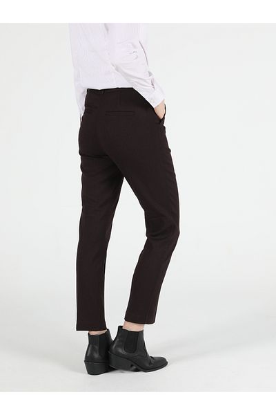 Colin's Pantaloni de damă roșii Claret cu talie medie slim cu picioare drepte Cl 1050718