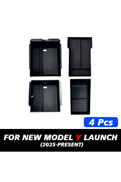 Choice صندوق تخزين نظارات كول 4 في 1 من مادة ABS لسيارة تسلا موديل Y جونيبر 2...