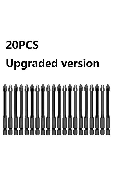 Choice 20pcs 10pcs 6mm Cross Hex Drill Bit Set For Tile Porcelain Glass Mirror Multifunction Tile Porcelain
