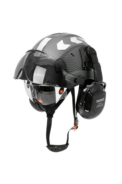 Choice Carbon Fiber Set A Ce Construction Safety Helmet With Visor Built In Goggle Earmuffs For Engineer Ha