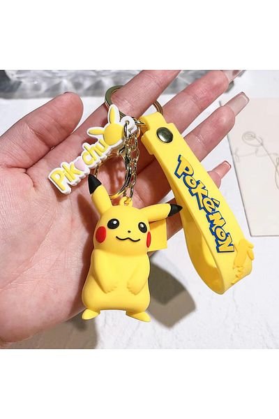 Miniso 2 Pokemon Keychain Pikachu Anime Action Figure Toy Kawaii Cartoon Fashion Charmander Psyduck Doll K.