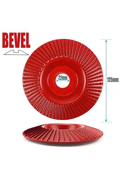 Choice red bevel 125mm Plane Bevel Angle Grinding Wheel Woods Polishing Wheel Wood Carving Sanding Tool Ab