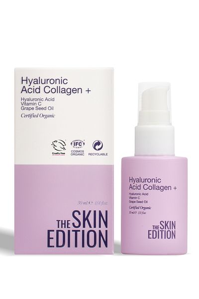 The Skin Edition Organic Certified Hyaluronic Acid, Vitamin C Serum 30 ml |   Intensive Moisturizing, Brightening