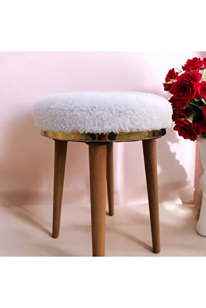 T.ipekli Puf berjer yuvarlak puf kedi yatağı koltuk çay seti makyaj masası sandalye çocuk pufu