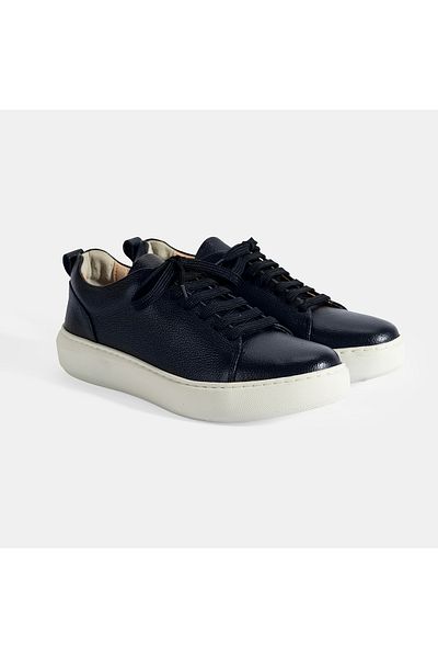 Desa Pantofi casual din piele albastru bleumarin pentru femei