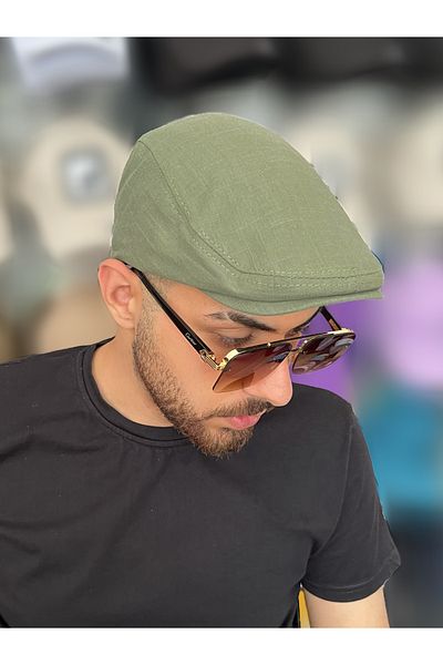 ZERAMİNE London Cap Hat Elastic Summer Khaki