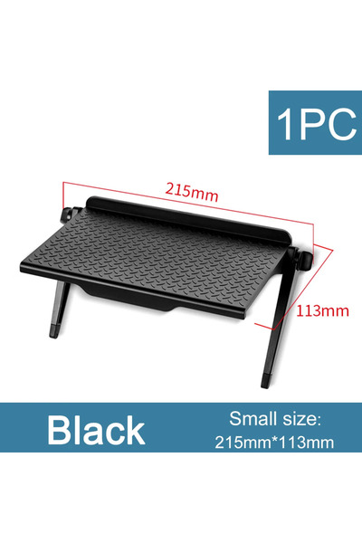 Choice رف شاشة تلفزيون صغير أسود اللون لتخزين لوازم المكتب والديكورات وجهاز ا...