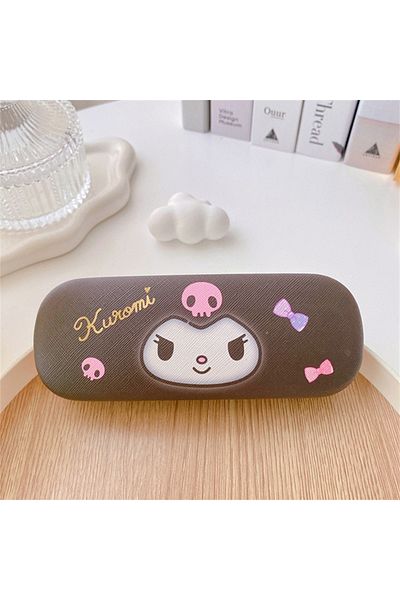 JOY TOP Kuromi Sanrio Glasses Case Hello Kitty Cinnamoroll Kuromi Cute Anime Kawaii Creative Travel Portabl
