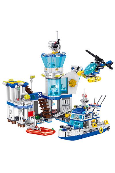 Choice boxxed City Oceans Fire Station Blocks Compatible with leg0 Fire Station Set with Fire Station,Fire