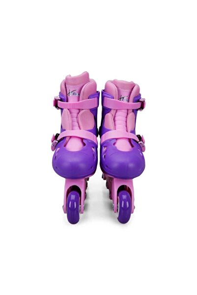TOYFEST Inline 4 Teker Paten Pembe (34 - 37 Numara için Ayarlanabilir)