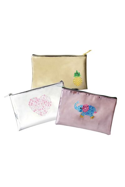 Dolphin Dolphin Pc-5002 Mirrored Pencil Bag Flat