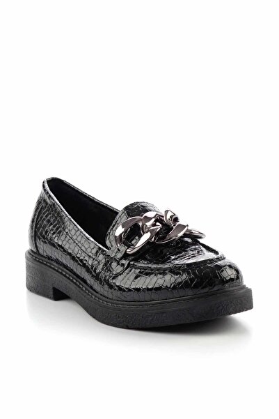 Bambi Siyah Kadın Loafer Ayakkabı K01257067011