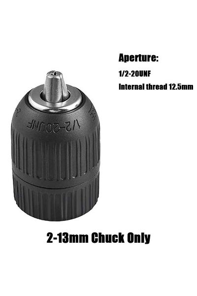 Choice 13mm Chuck Only 10mm/13mm Keyless Drill Chuck, 1/2in 3/8in Hex Shank/sds-plus/square Quick Grip Adap
