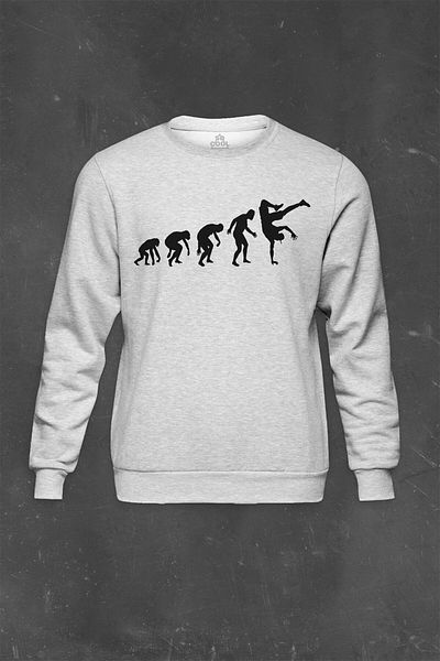 so cool Γκρι φούτερ Evolution Breakdance Break Dance Hip Hop με στάμπα Unisex