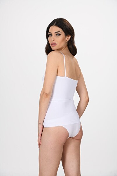 cotonhause 1001 Women's Thin Strap White Recovery Corset Athlete