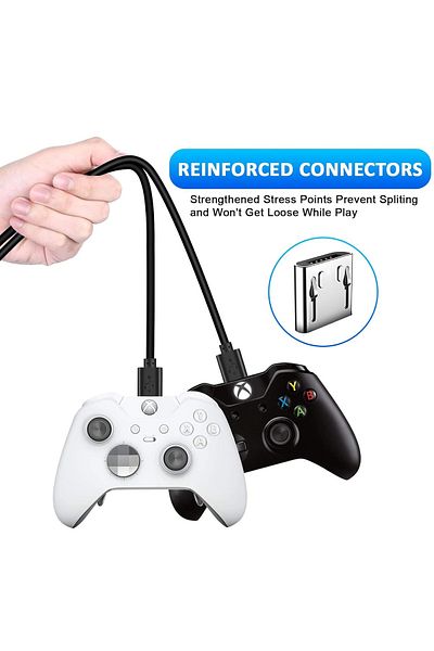 Generic كابل شحن Dreamgear PS4 LED - سلك USB لوحدة تحكم Dualshock 4 مع مؤشر حالة الشحن