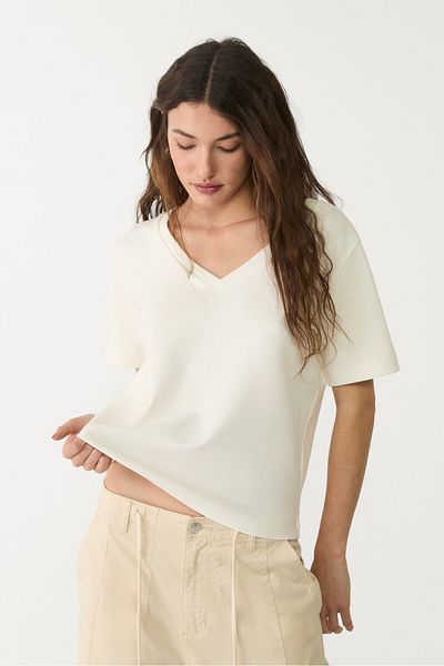 Stradivarius Basic regular fit cotton T-shirt