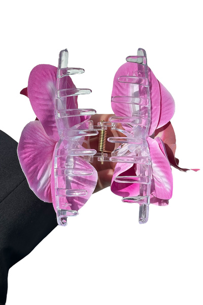 TAKIŞTIR Fuşya Renk Aloha Orkide Mandal Toka