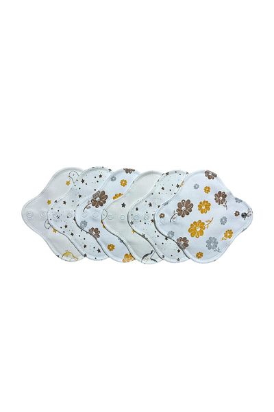 Ponped Washable Natural Women's Pad 6 Pcs (Daily)