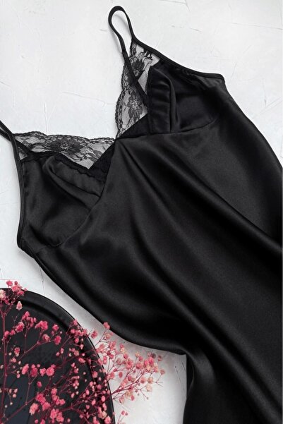 gc gece incisi Cămașă de noapte din satin cu fantă