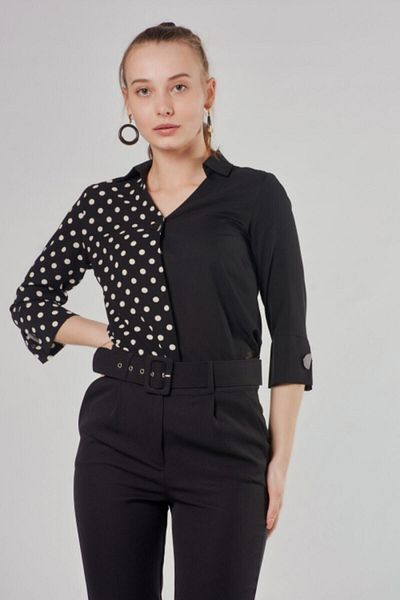 Swass Belted Carrot Black Trousers