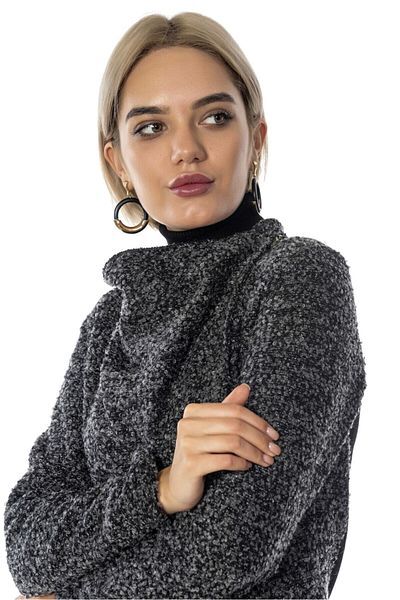 Swass Women's Gray Ribbed Jacket