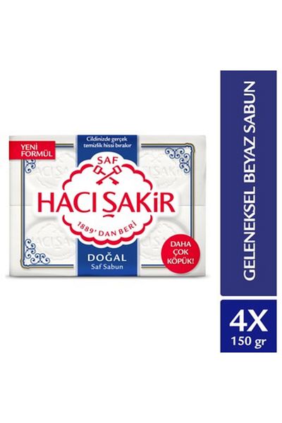 Hacı Şakir 600 gr Bath Soap Pack of 4