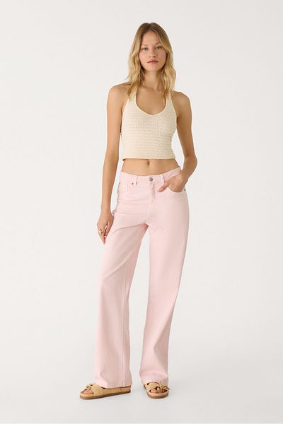 Stradivarius D92 بنطال جينز واسع مستقيم الساق