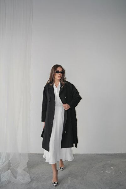 Swass Gabardin Düğmeli Trençkot