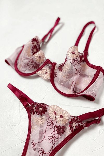 Gece İncisi Underwire Lace Bra Set