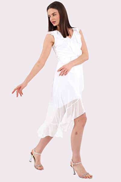 Swass Φόρεμα από σιφόν με ελαστική μέση χωρίς μανίκια