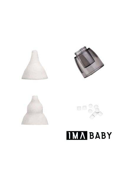 IMA BABY Nasal Aspirator Accessory Set, 2 Silicone Heads, Sponge, Collection Container