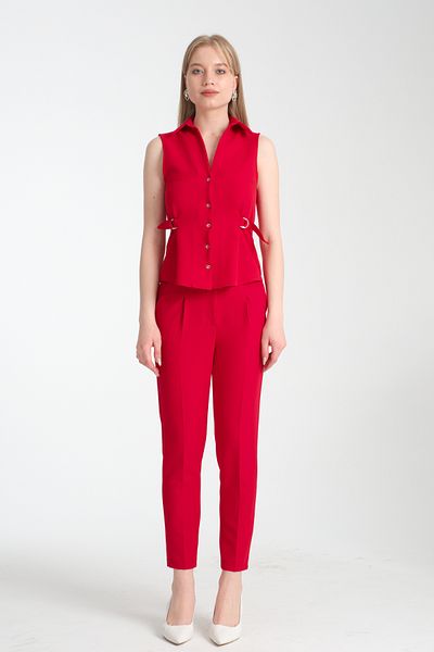 Swass D Buckle Detailed Vest Red