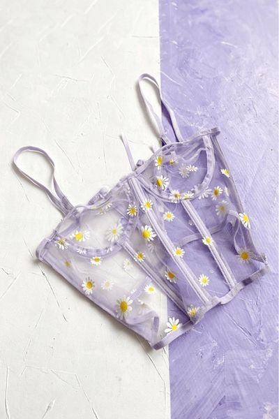 Gece İncisi Daisy Printed Bustier