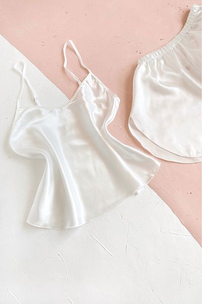 Gece İncisi Satin Shorts Set