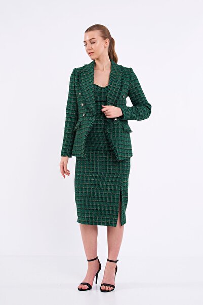 Swass Ασημί καρό μπουφάν