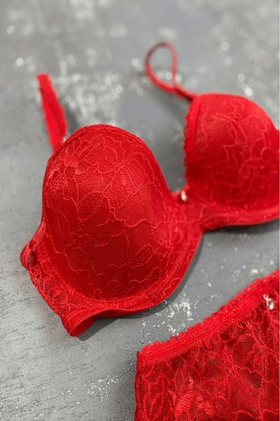 gc gece incisi Lace Detailed Bra Set