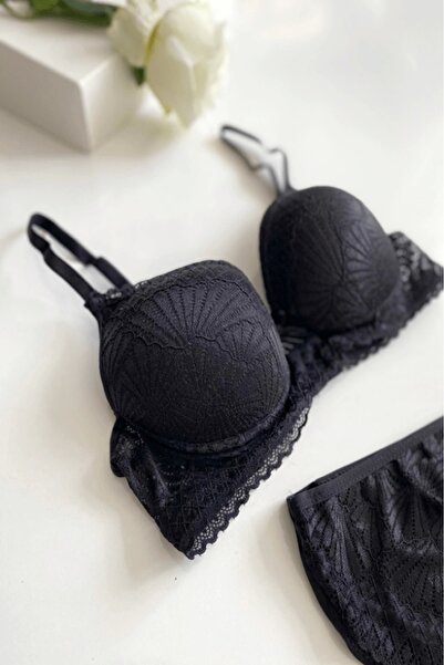 Gece İncisi Бюстгальтер з підтримкою та мереживними деталями