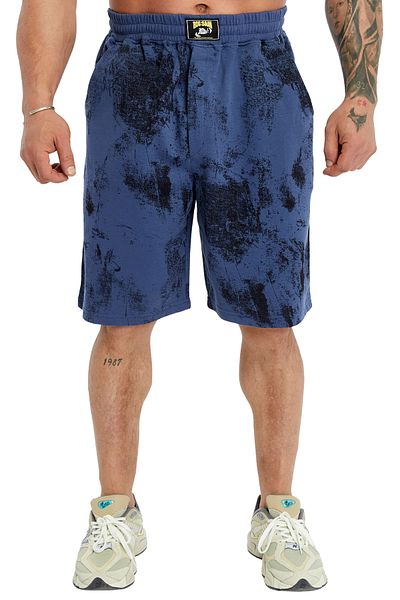 Big Sam Blue Mixed Patterned Relaxed Cut Shorts 1342