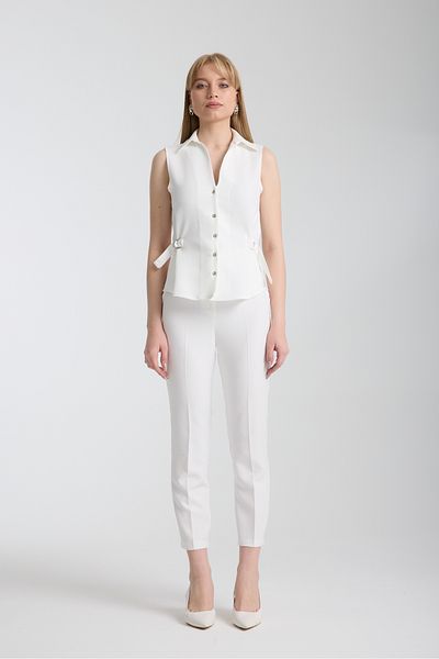 Swass D Buckle Detailed Vest White