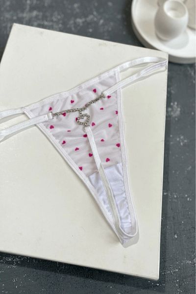 gc gece incisi Heart and Stone Detailed Tulle String