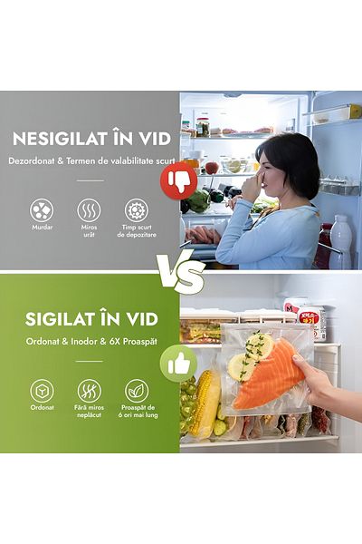 IMA TREND Aparat Vidat Alimente , 120w, 60kpa, 5 Funcții Umed/uscat, Cutter, 10 Pungi Incluse