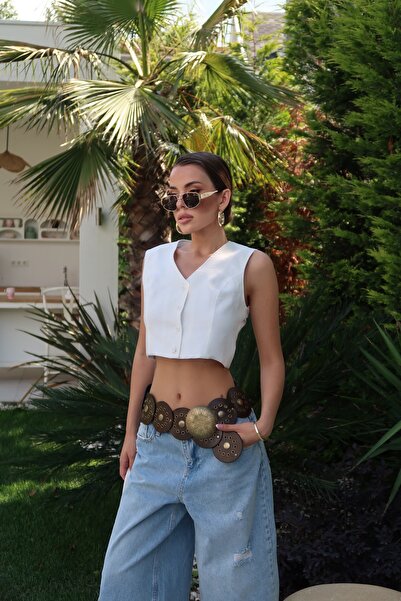 Swass Palma Summer Julie Linen Crop Vest