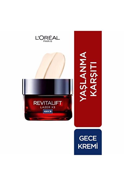 L'Oreal Paris Revitalift Lazer X3 50 ml Yaşlanma Karşıtı Gece Kremi
