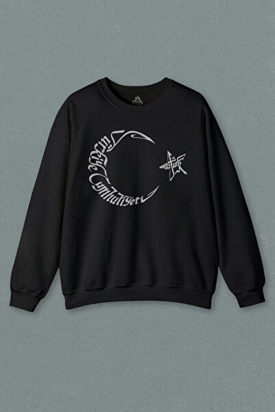 so cool Unisex crna majica Ataturk Tc Turska zastava Osmanski font Štampano znoj
