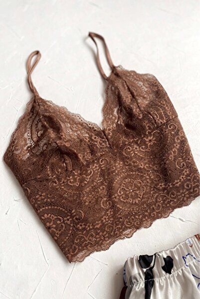 gc gece incisi Dantel Bralet Saten Şortlu Takım