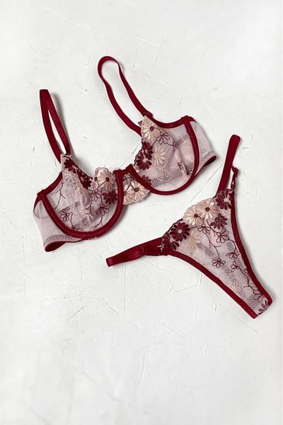 Gece İncisi Underwire Lace Bra Set