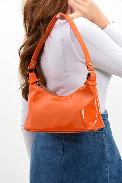 MODA ELF Geanta de umar de dama din piele lacuita iarba