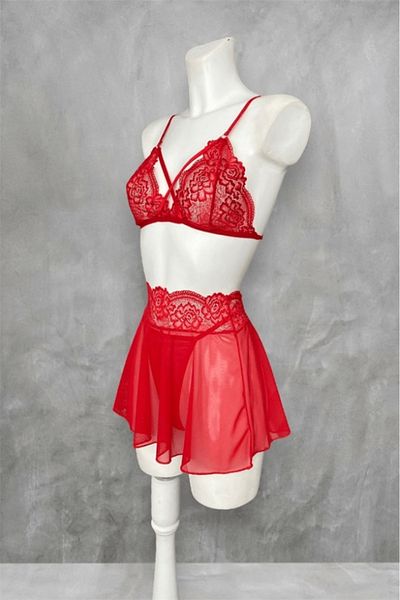 Gece İncisi Skirted Bra Set