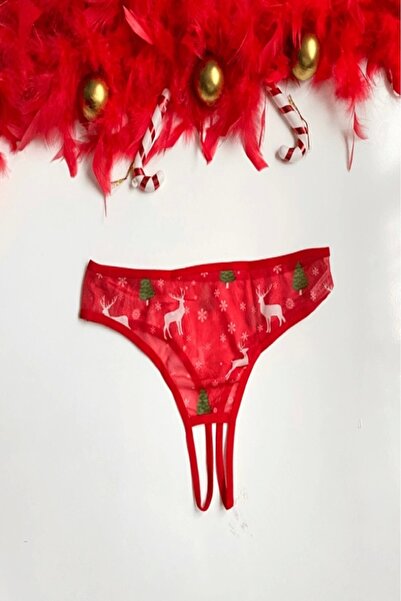 Gece İncisi Yılbaşı Özel Bölgesi Açık Geyik & Çam Ağacı Baskılı String ❤️